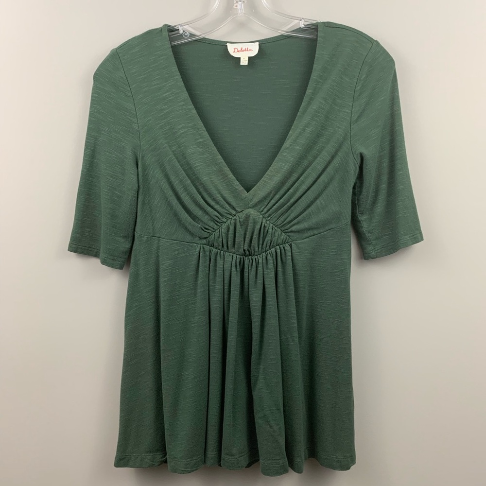 Deletta top- green, Anthropologie
